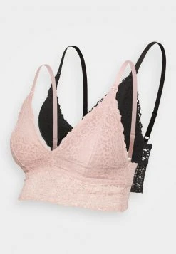 Anna Field MATERNITY LACE BRALETTE 2 PACK - Sujetador Sin Aros - Black/pink, Mujer