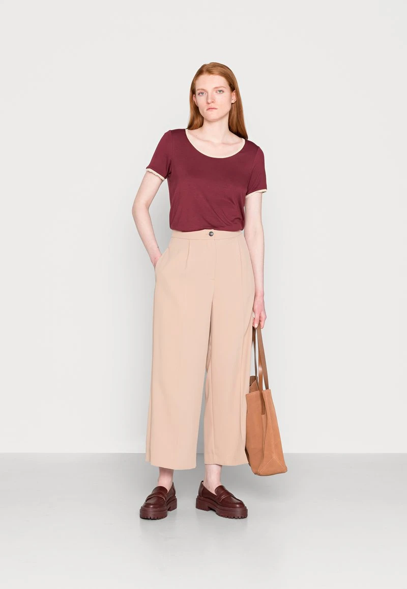 Anna Field Camiseta Básica - Dark Red, Mujer 4 Anna Field Camiseta Básica - Dark Red, Mujer - Imagen 2