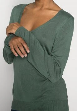 Anna Field OPEN V NECK JUMPER - Jersey De Punto - Green, Mujer -Anna Field Ventas 2022 b46a206809cd4e198549cf6f841cb4e8