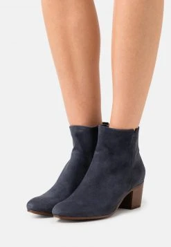 Anna Field LEATHER - Botines Bajos - Dark Blue, Mujer