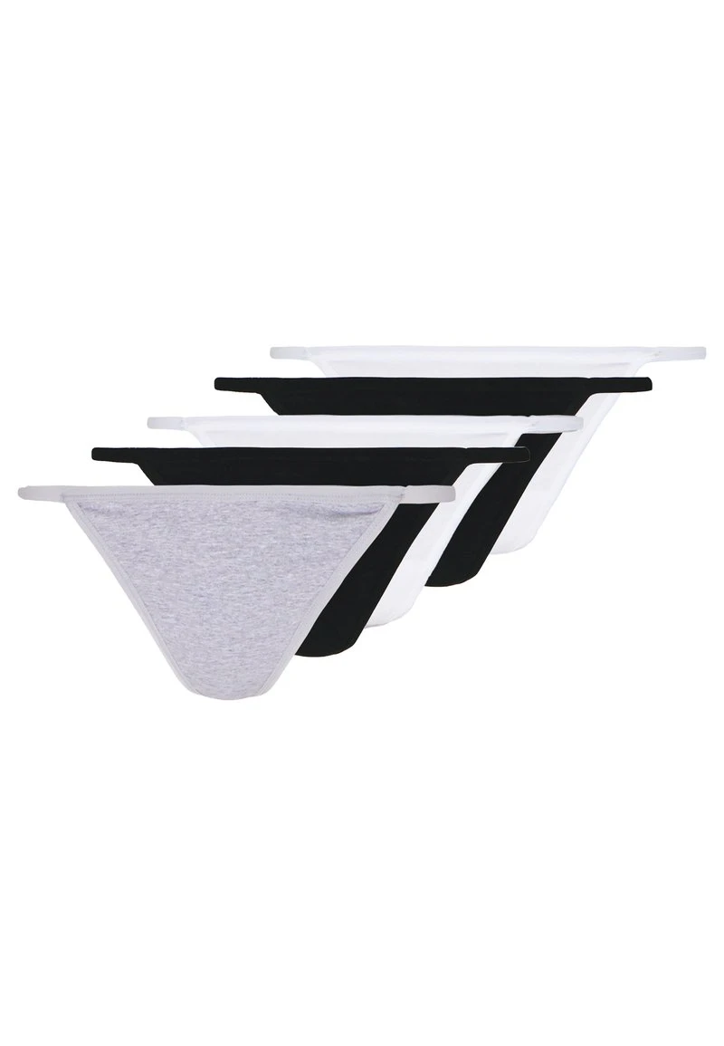 Anna Field CODY 5PP THONG THIN STRAP - Tanga - Grey/white/black, Mujer 3 Anna Field CODY 5PP THONG THIN STRAP - Tanga - Grey/white/black, Mujer