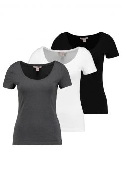 Anna Field 3 PACK - Camiseta Básica - White/black/dark Grey, Mujer -Anna Field Ventas 2022 bb08976caaf640e78f849b1b6087903f