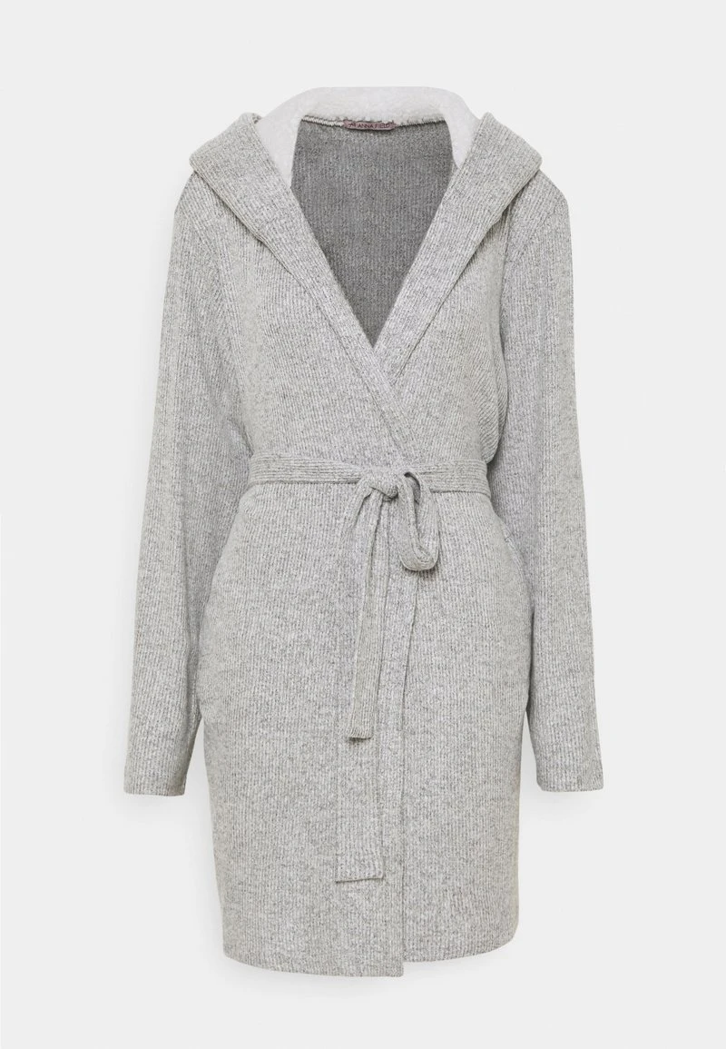 Anna Field RIBBED BATHROBE - Albornoz - Grey, Mujer 7 Anna Field RIBBED BATHROBE - Albornoz - Grey, Mujer - Imagen 5