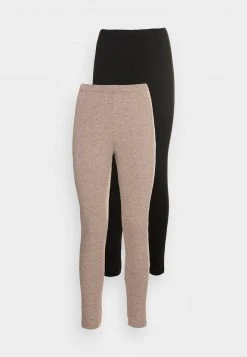 Anna Field 2 PACK - Leggings - Black/mottled Light Brown, Mujer -Anna Field Ventas 2022 c8f637af76e94069941ef413886e37ed