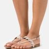 Anna Field LEATHER - Sandalias De Dedo - Beige, Mujer