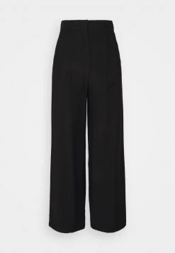 Anna Field Basic Wide Leg Pants - Pantalones - Black, Mujer