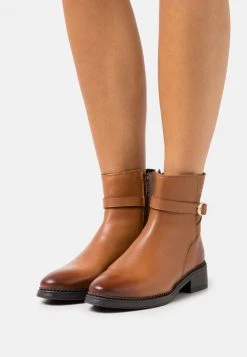 Anna Field LEATHER - Botines - Cognac, Mujer