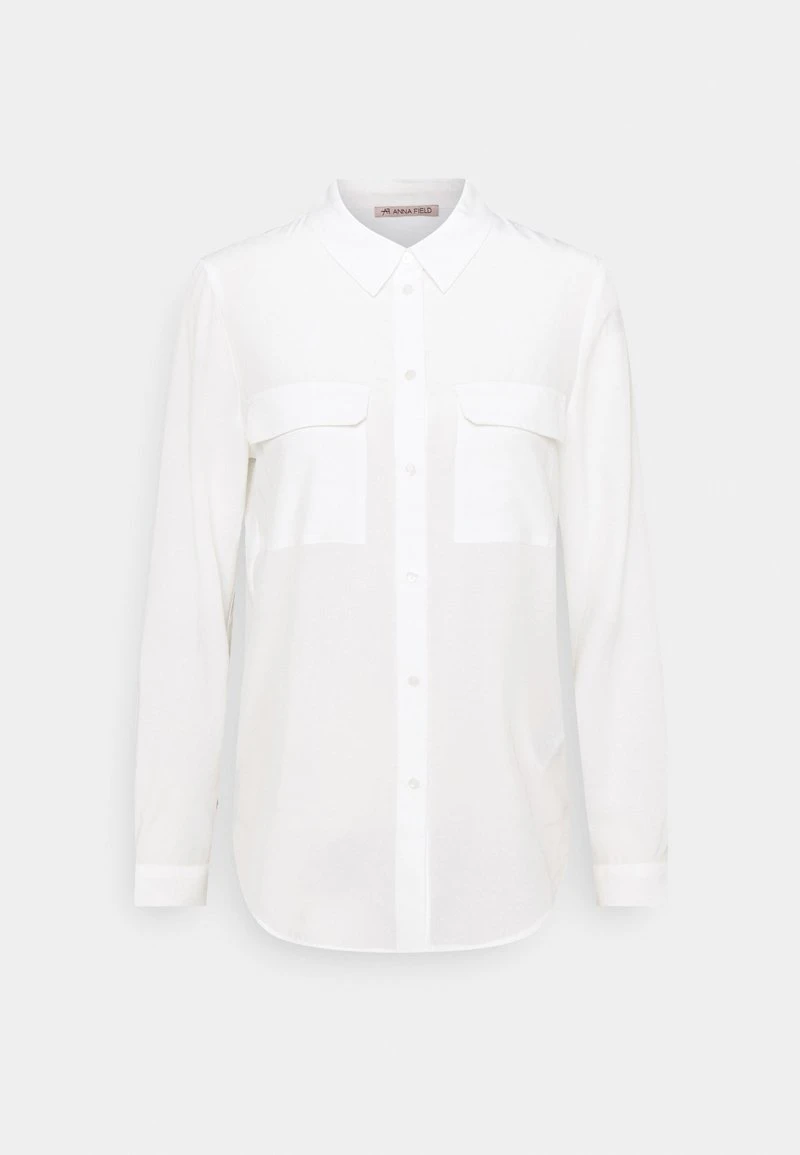 Anna Field Basic Blouse With Front Pockets - Camisa - Offwhite, Mujer 8 Anna Field Basic Blouse With Front Pockets - Camisa - Offwhite, Mujer - Imagen 6