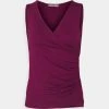 Anna Field Top - Dark Red, Mujer