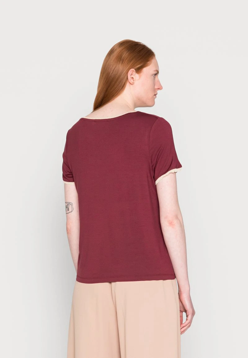 Anna Field Camiseta Básica - Dark Red, Mujer 5 Anna Field Camiseta Básica - Dark Red, Mujer - Imagen 3