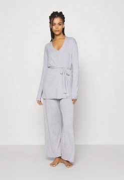 Anna Field 3 PIECE JERSEY LOUNGE SET - Pijama - Mottled Light Grey, Mujer