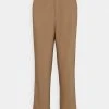 Anna Field High Waist Trousers - Pantalones - Beige, Mujer