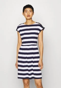 Anna Field Vestido Ligero - Evening Blue/white, Mujer