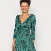 Anna Field Vestido Ligero - Dark Green/black, Mujer