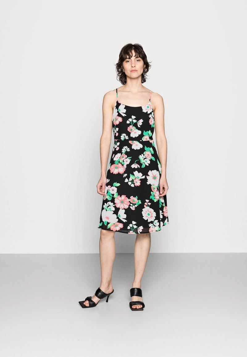 Anna Field STRAPPA FIT AND FLARE - Vestido Informal - Black/pink, Mujer 3 Anna Field STRAPPA FIT AND FLARE - Vestido Informal - Black/pink, Mujer